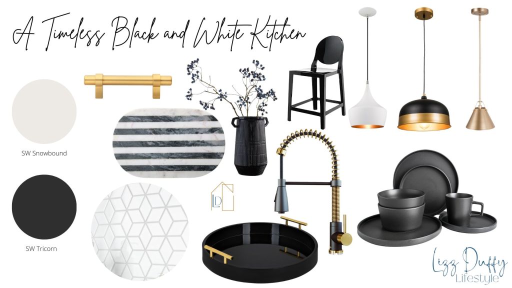 A Timeless Black and White&nbsp;Kitchen